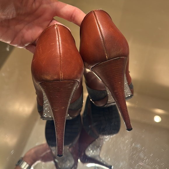 Rene Caovilla Corduroy Leather Booties - Picture 5 of 7